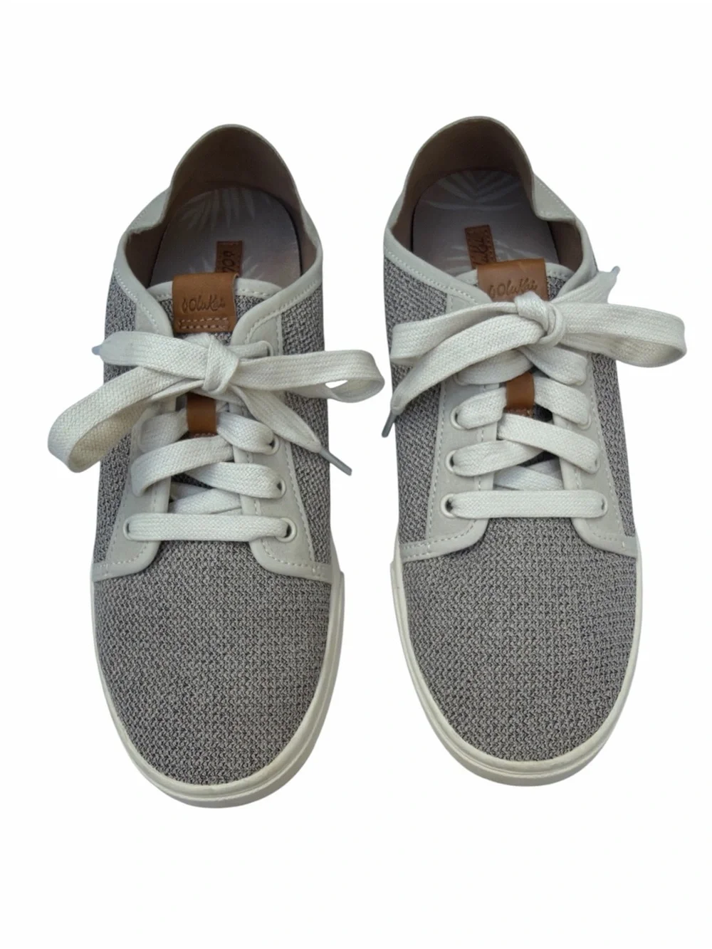 Olukai Pehuea Li Sneaker Women’s Size 8.5 Gray Knit Slip-On Shoes